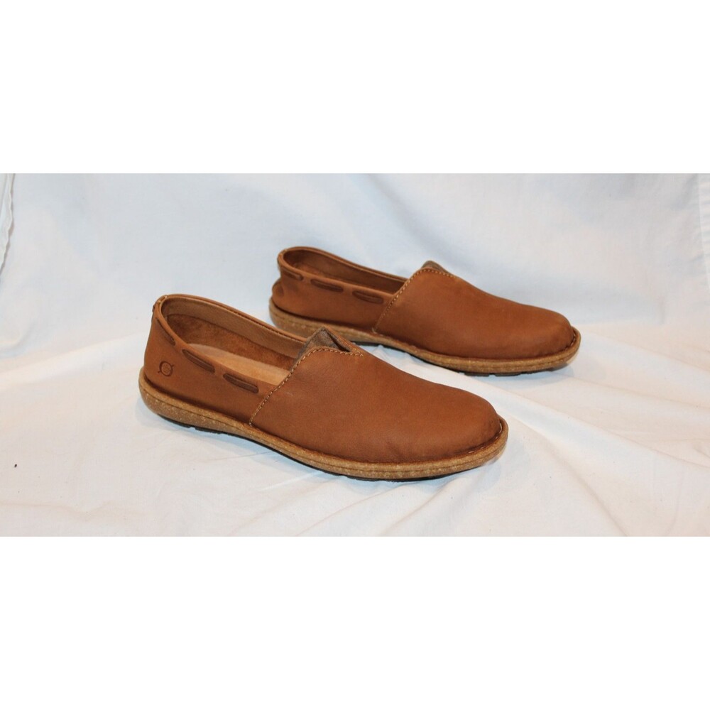Born Naya Shoes Women's Tan Leather Slip On Casual Comfort Shoes sz 10 NEW
